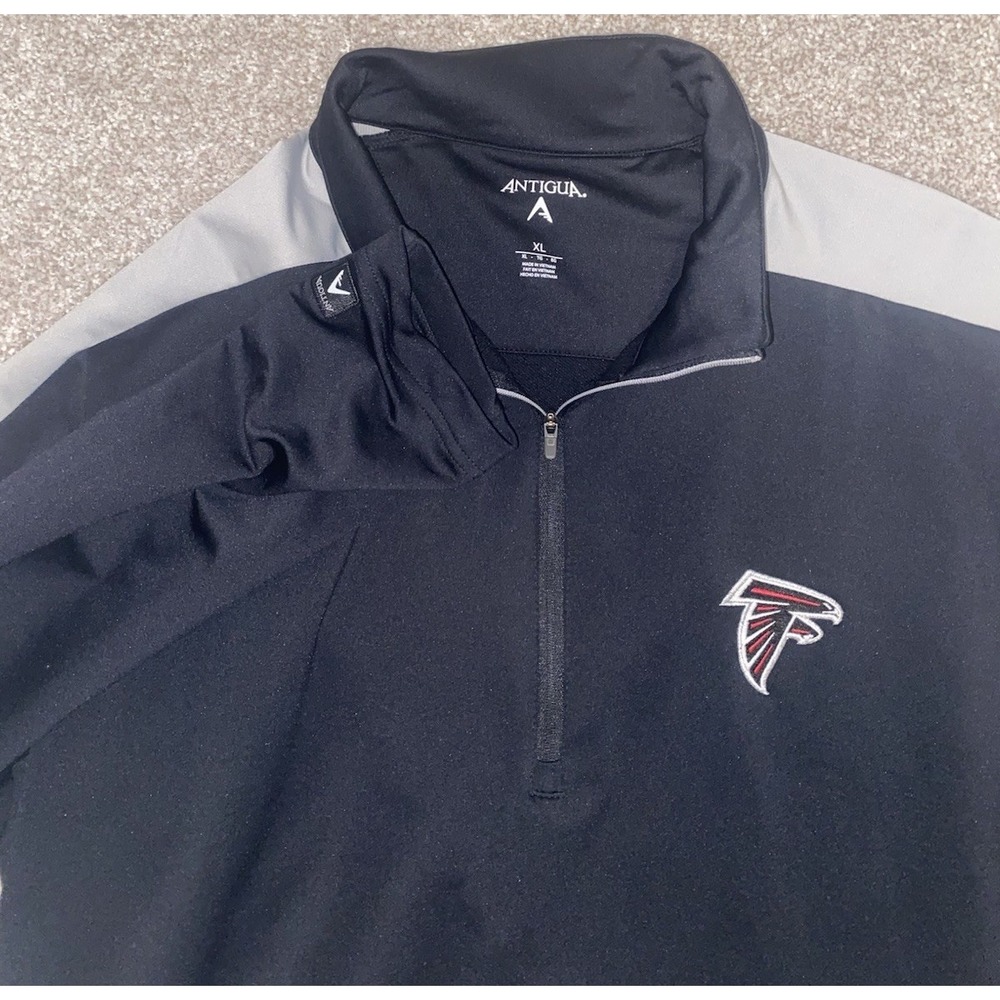 Atlanta Falcons 1/4 Zip Windbreaker Jacket Antigua Mens XL Performance Stretch